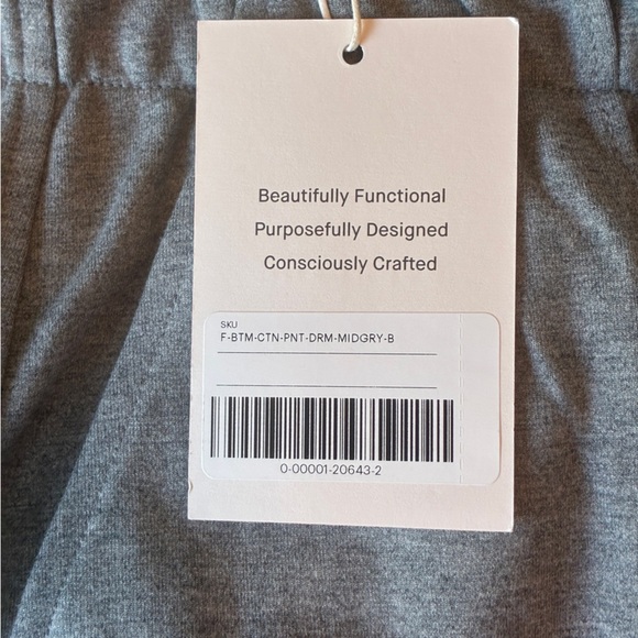 Everlane The Dream Pant Organic Cotton Blend Pull On Grey Size XL - Picture 14 of 15